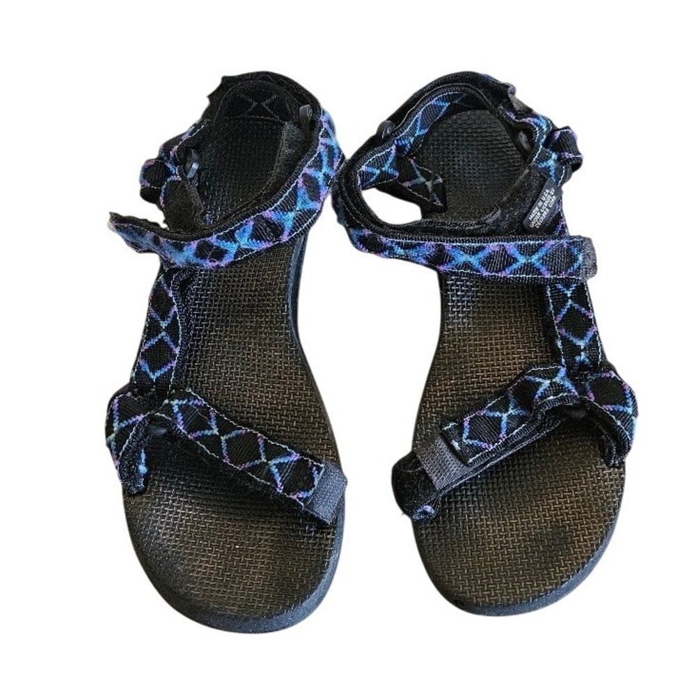 Teva Original Universal Sandals Blue Purple Geometric Women 7.5 Outdoor